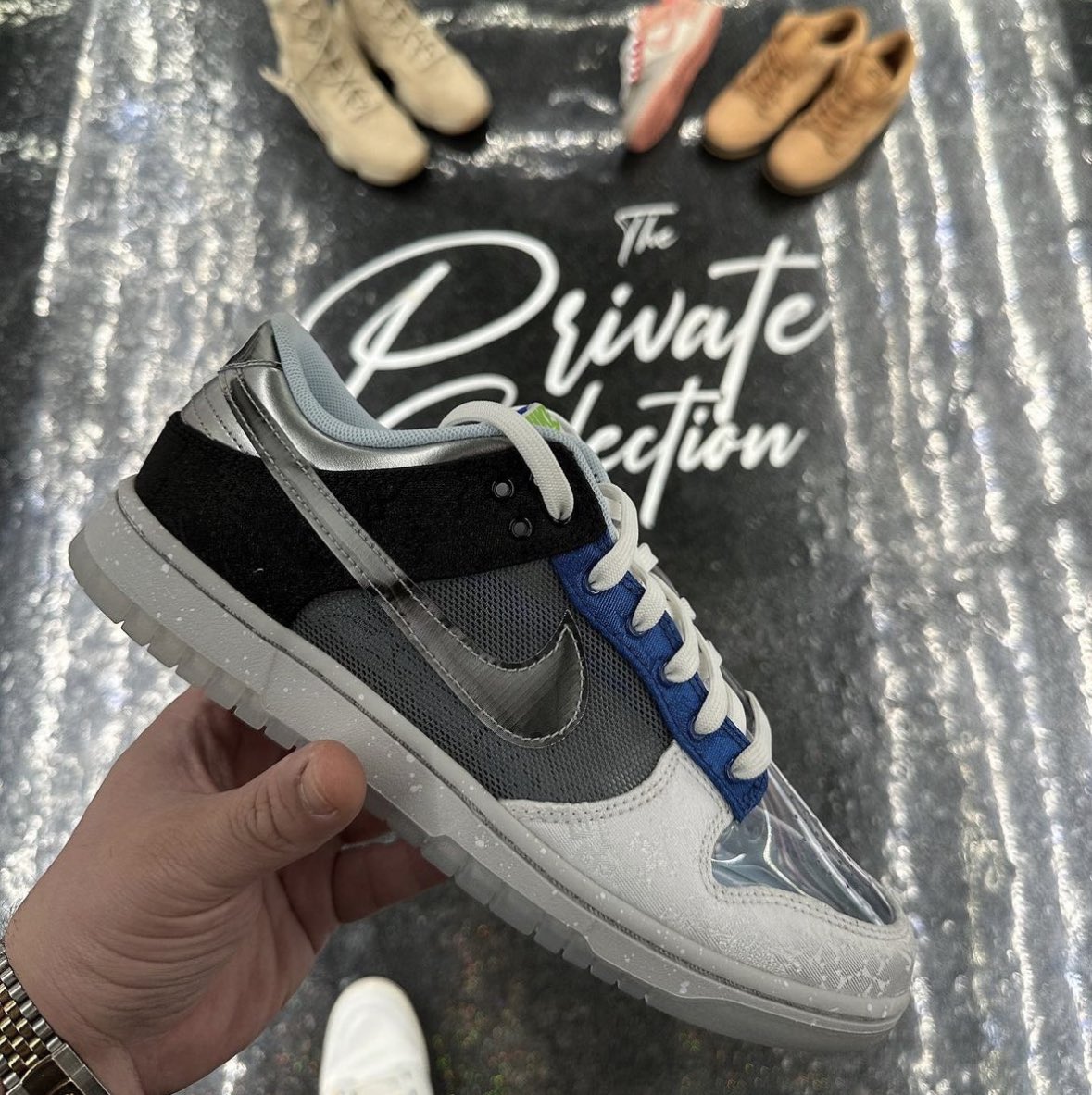 nike dunk crater on feet