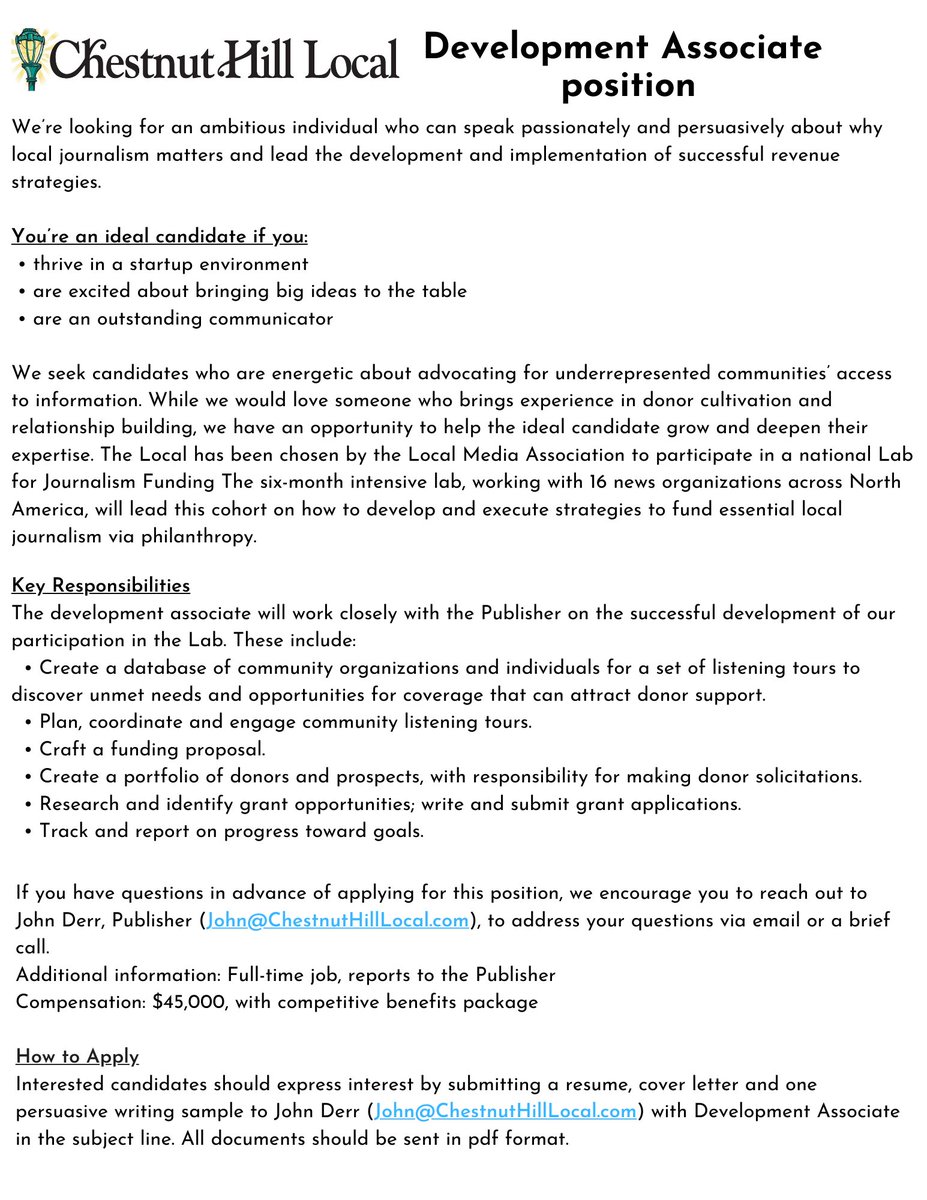 CHCCareerDev's tweet photo. #CHCJobOpportunity https://t.co/3Atylp0v21