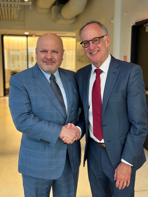 Le SP Oliphant s’est entretenu ce matin avec le Procureur de la CPI <a href="/KarimKhanQC/">Karim A. A. Khan KC</a> et il a réitéré le soutien indéfectible du Canada au mandat et au travail important de la CPI.