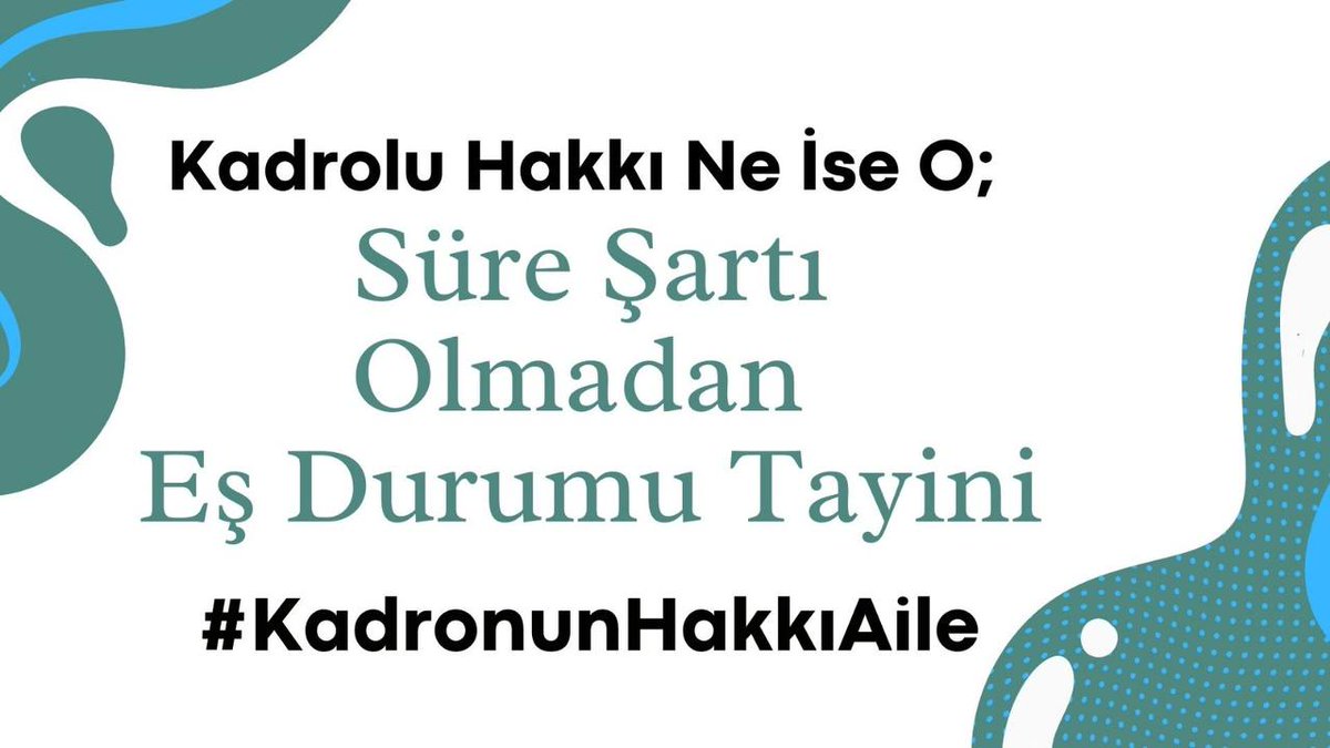 hepimiz yolcuyuz (@osmanzebil1) on Twitter photo Sözleşmeden Kadroya geçen memurlara eş durumu mazeret tayin hakkı verilmeli. Ailemiz perişan halde. Sesimize kulak verin. 2 kira 2 fatura 2 ayrı masraf. Maddi manevi tükendik. Lütfen sesimizi duyun Sayın Cumhurbaşkanım <a href="/RTErdogan/">Recep Tayyip Erdoğan</a>
#KadronunHakkıAile Sözleşmeden Kadroya geçen memurlara eş durumu mazeret tayin hakkı verilmeli. Ailemiz perişan halde. Sesimize kulak verin. 2 kira 2 fatura 2 ayrı masraf. Maddi manevi tükendik. Lütfen sesimizi duyun Sayın Cumhurbaşkanım <a href="/RTErdogan/">Recep Tayyip Erdoğan</a>
#KadronunHakkıAile