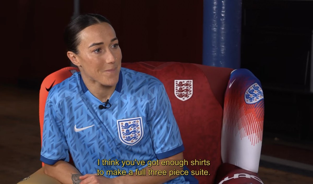 wearefoudys's tweet photo. Lucy ๐ค her shirts
Watch the full interview below for exclusive content with the goat ๐
#FIFAWomensWorldCup #Lionesses #LucyBronze #Foudys #WoSo #WomensFootball #Nike https://t.co/On52TzKqyS
