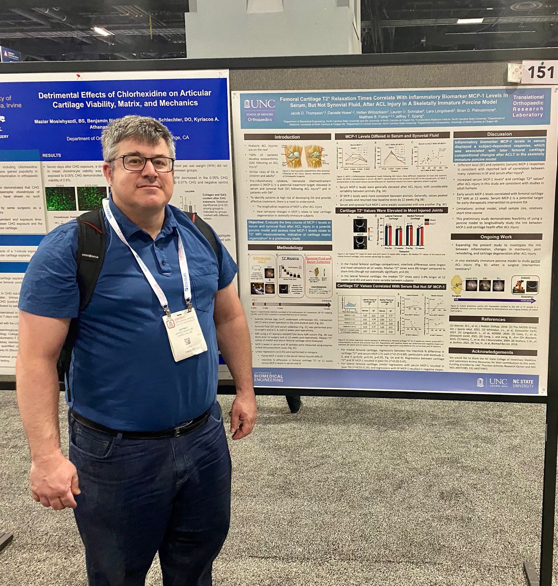 JoeMHart3's tweet image. Congrats to Dr. Jeff Spang @UNCOrtho  for his presentation at #AOSSM2023 -  truly exciting  collaborative work!! @UNCEXSS @mattbfish @BPietrosimone #UNCorthoresearch.  .