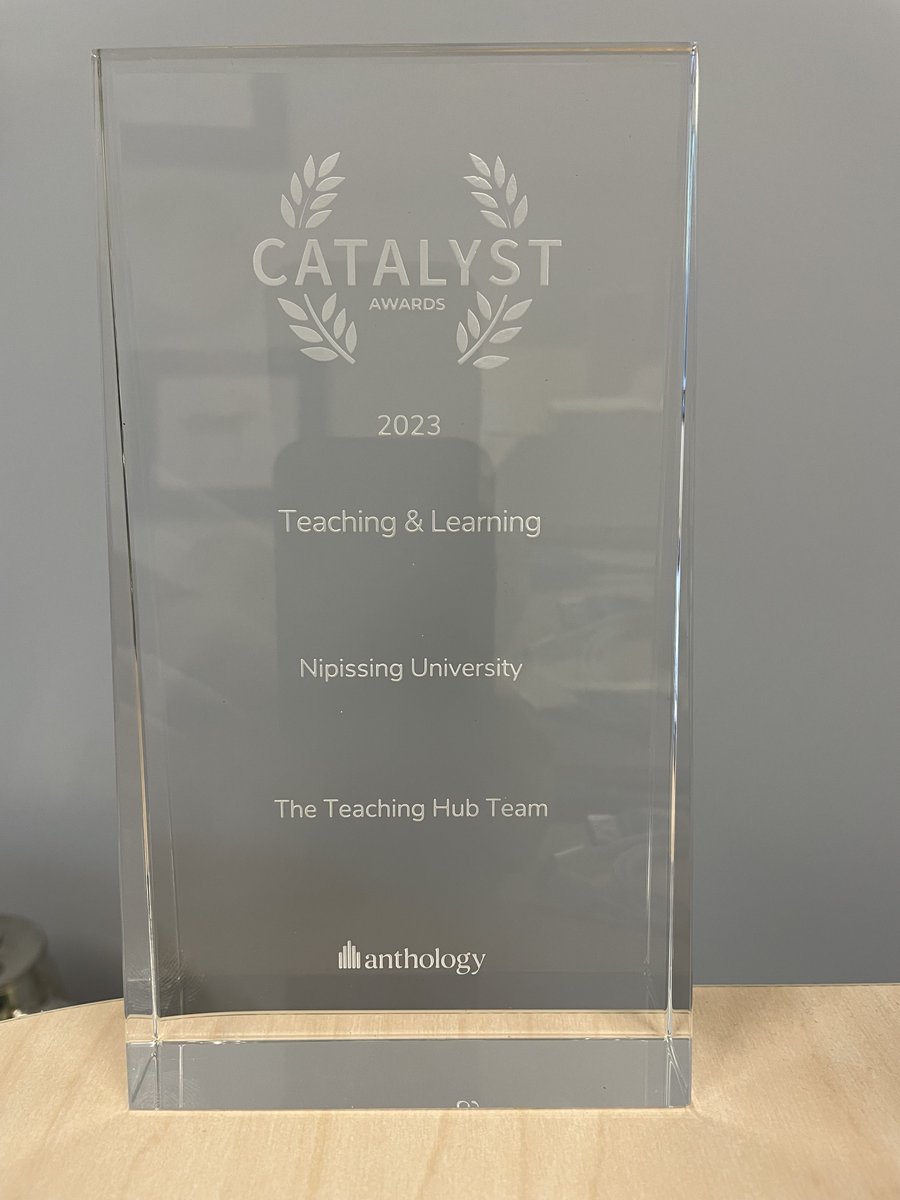 Look what arrived today!  Congrats to the entire @NU_TeachingHub team; I hope the announcements and celebration, for all recipients, goes well at the <a href="/AnthologyInc/">AnthologyInc</a> conference in Nashville