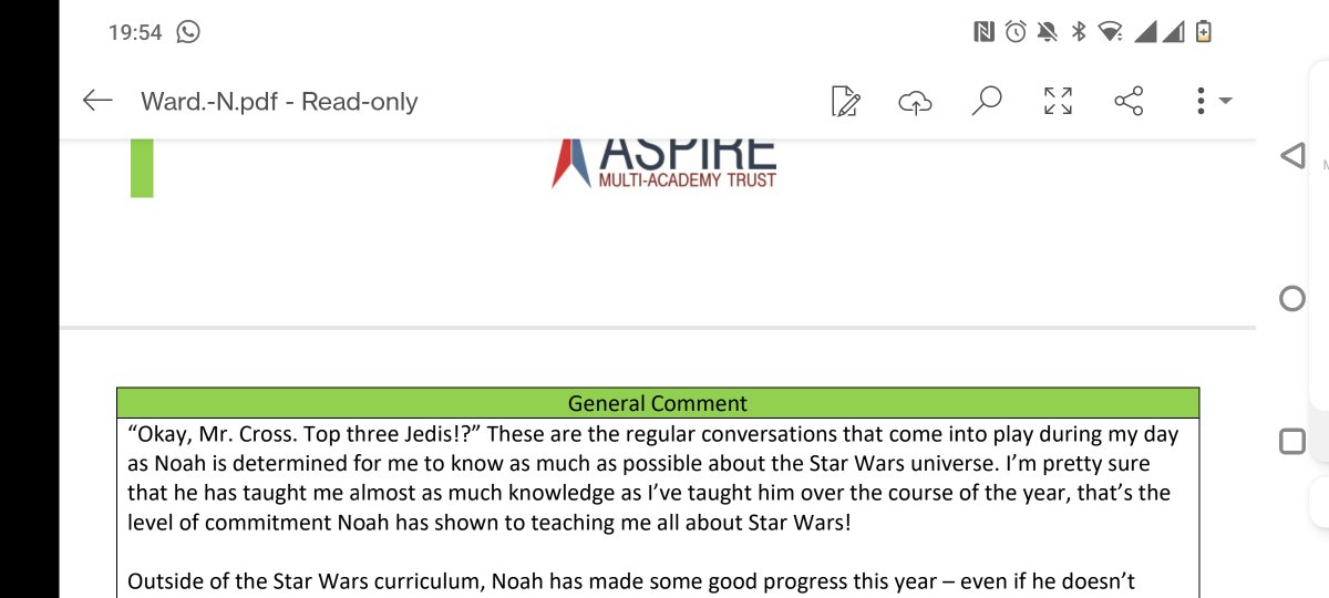 Omg my grandson strikes again ..his school report made me laugh so much..