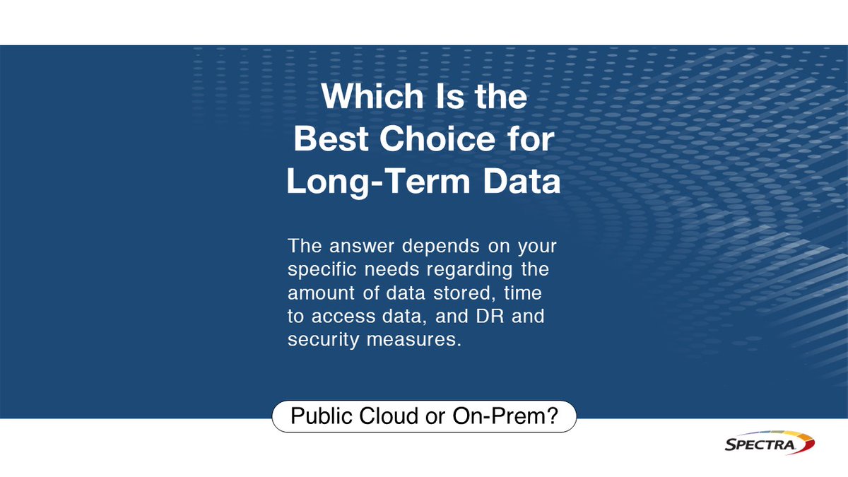 What's the right data storage solution for your organization? Check out this blog that weighs the benefits and drawbacks of public #cloud and on-prem options for long-term data at scale. #DataRetention #CloudVsOnPrem okt.to/fcLhJT