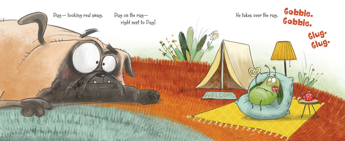 First, there was a pug on the rug…all cozy and snug! Then came along a bug–right next to Pug! Teach young readers the art of sharing and practice important rhyming sounds and phonic skills with @sophiagholz and @susanbatori’s “Bug on the Rug”! 🐶🐛 rb.gy/chtks