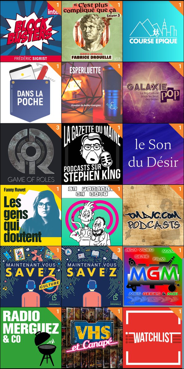 clegot 🎙️🎧 (@clegot) on Twitter photo Journal des sorties de podcast :
<a href="/BlockbustersFI/">Blockbusters</a> <a href="/Padre_Pio/">Padre_Pio</a> <a href="/CourseEpique/">Course Épique</a> <a href="/danslapoche_fr/">Dans La Poche</a> @Esperluette_Pod #GalaxiePop <a href="/Gofroles/">Game of Rôles</a> <a href="/StephenKingFr/">Stephen King France | Emilie</a> <a href="/leSonDuDesir/">le Son du Désir</a> <a href="/FannyRuwet/">Fanny Ruwet</a> @winnyTaniguchi <a href="/TmdjcCreations/">𝘛𝘮𝘥𝘫𝘤 𝘊𝘳é𝘢𝘵𝘪𝘰𝘯𝘴</a> <a href="/mntvoussavez/">Maintenant Vous Savez</a> <a href="/MesGeeksEtMoi/">🎮 Mes Geeks Et Moi 🎙️</a> @RadioMerguezCo <a href="/VHS_et_CANAPE/">VHS & CANAPE</a> <a href="/Watchlist_Pod/">Watchlist</a> Journal des sorties de podcast :
<a href="/BlockbustersFI/">Blockbusters</a> <a href="/Padre_Pio/">Padre_Pio</a> <a href="/CourseEpique/">Course Épique</a> <a href="/danslapoche_fr/">Dans La Poche</a> @Esperluette_Pod #GalaxiePop <a href="/Gofroles/">Game of Rôles</a> <a href="/StephenKingFr/">Stephen King France | Emilie</a> <a href="/leSonDuDesir/">le Son du Désir</a> <a href="/FannyRuwet/">Fanny Ruwet</a> @winnyTaniguchi <a href="/TmdjcCreations/">𝘛𝘮𝘥𝘫𝘤 𝘊𝘳é𝘢𝘵𝘪𝘰𝘯𝘴</a> <a href="/mntvoussavez/">Maintenant Vous Savez</a> <a href="/MesGeeksEtMoi/">🎮 Mes Geeks Et Moi 🎙️</a> @RadioMerguezCo <a href="/VHS_et_CANAPE/">VHS & CANAPE</a> <a href="/Watchlist_Pod/">Watchlist</a>