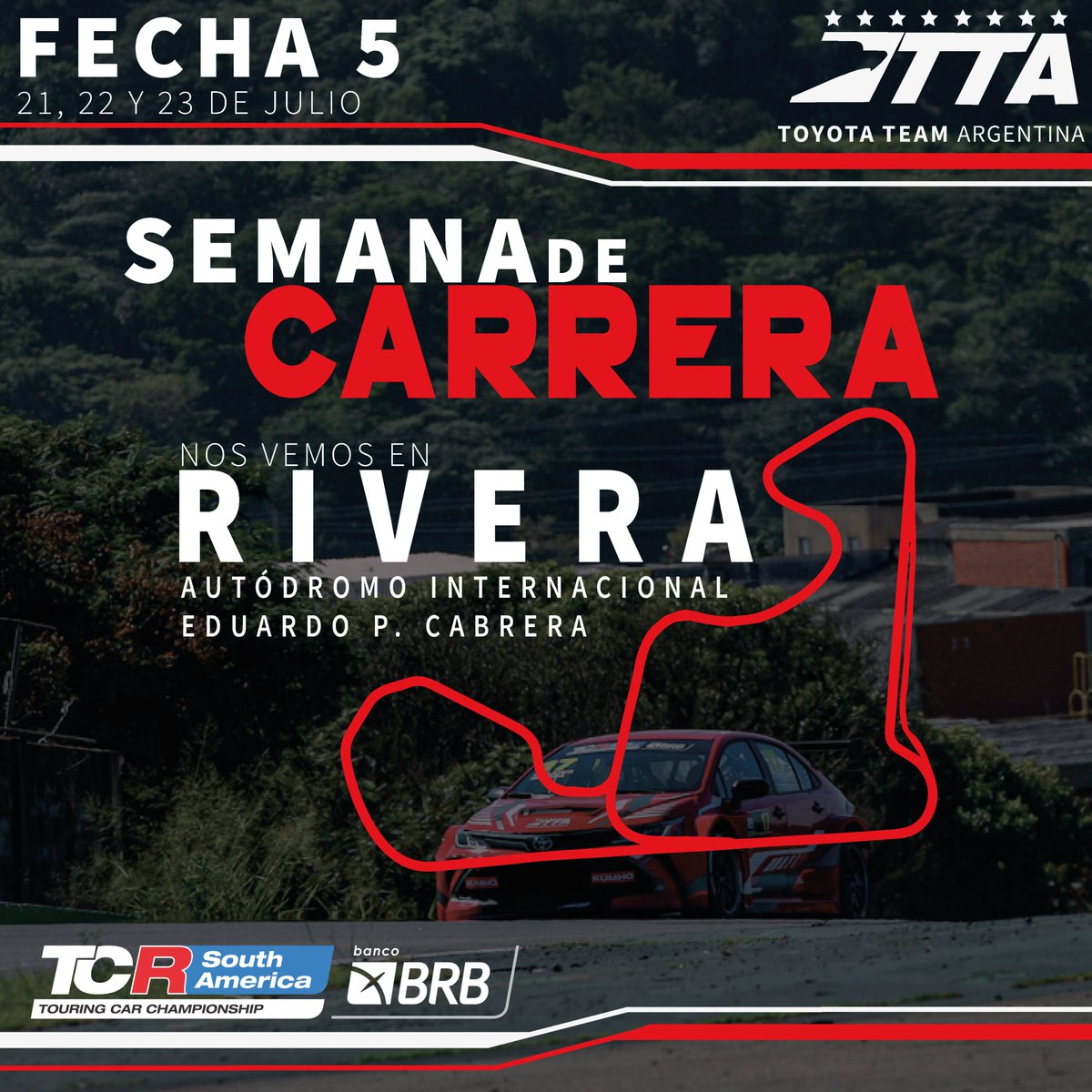 toyotateamarg's tweet photo. Uruguay nomá! 🇺🇾

🏁🔜 Rivera | Fecha 5 @tcrsouthamerica https://t.co/3UTvyh5622