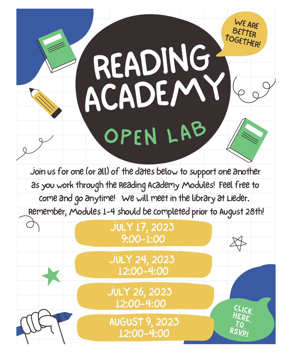MaryKate Moore, M.Ed. (@mkmoorecfisd) on Twitter photo This morning was all about DONUTS & DOING our Reading Academy modules at our <a href="/CFISDLieder/">Lieder Elementary</a> Open Lab session! Shout out to our rockstar 1st grade teachers & AP partner <a href="/tamrabesch/">Tammie Besch</a> for getting ahead of the game! We are #BetterTogether! Looking forward to the next open lab! ๐ฉ ๐ ๐ป This morning was all about DONUTS & DOING our Reading Academy modules at our <a href="/CFISDLieder/">Lieder Elementary</a> Open Lab session! Shout out to our rockstar 1st grade teachers & AP partner <a href="/tamrabesch/">Tammie Besch</a> for getting ahead of the game! We are #BetterTogether! Looking forward to the next open lab! ๐ฉ ๐ ๐ป