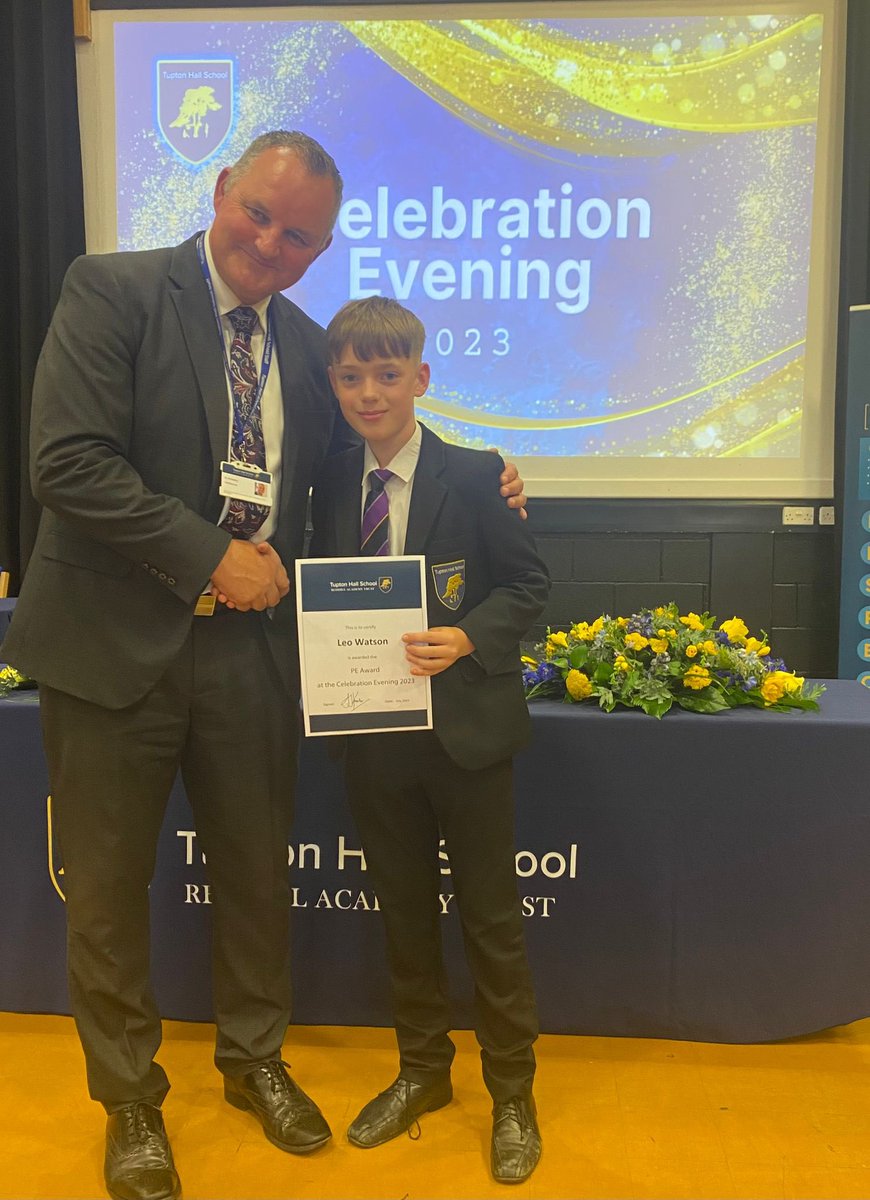 watson1106's tweet photo. What an end to a brilliant 1st year at THS. Well done Leo, very proud 💙 https://t.co/UJPWxUqEaS
