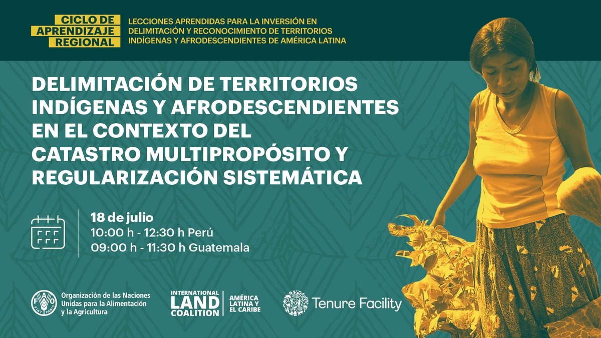 ILCLatinAmerica's tweet photo. #CicloAprendizajePPII 📣 Mañana se presentarán 3 casos de estudio 📚sobre experiencias en torno al catastro multipropósito y regularización sistemática en #Argentina, #Nicaragua y #Perú.
Programa ➡️https://t.co/TARPrj6V3l https://t.co/zly8uYDSVI