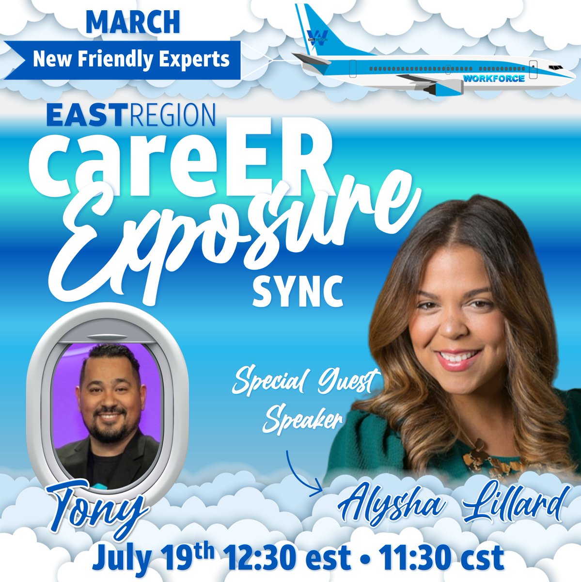 🗣️East Region, we are back at it again with our careER Exposure Sync for New Friendly Experts. Our Speakers are so excited to share their career paths and opportunities with you. Be sure to check your calendar for the invite. See you on 7.19🤩🗣️