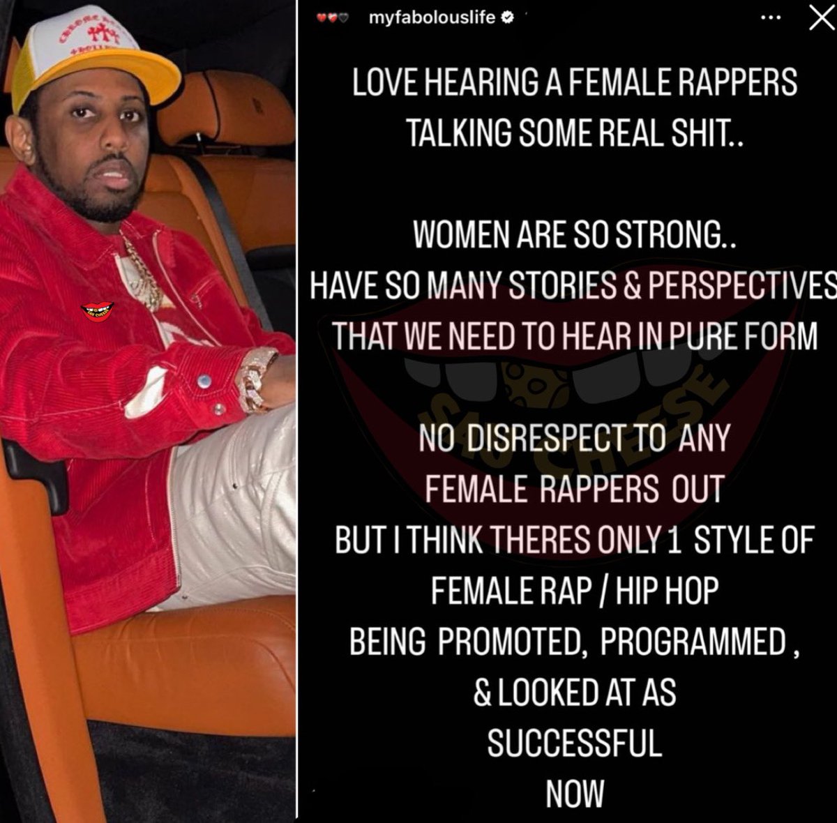SaycheeseDGTL's tweet photo. Fabolous speaks on current state of Female rap: “there’s only one style of Female rap being promoted” https://t.co/UghVRka1Uf