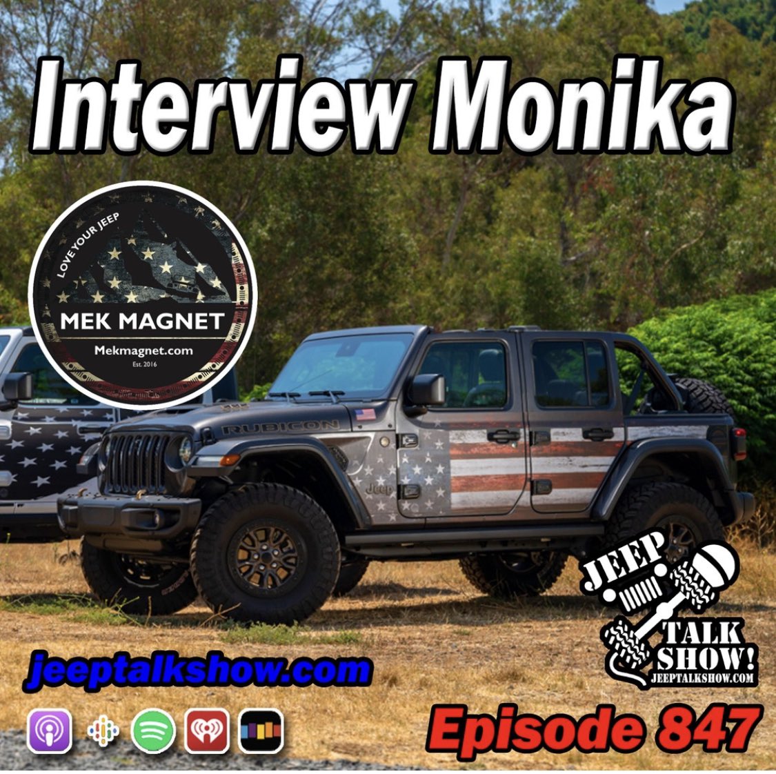 MEKMagnet's tweet image. Check out JeepTalkShow.com to hear the latest interview with our very own Monika! Removable Trail Armor was made for Jeepers by Jeepers and we absolutely love what we do! #mekmagnet #jeeptalkshow #ceointerview #awesomepodcast #easylistening