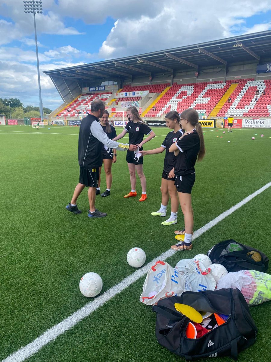 Enjoyable and educational evening with @IrishFA Disability Manager Alan Crooks, delivering our Stay Onside programme in partnership with @cliftonvillefc The group from @CVilleLadiesFC U19's have really embraced the programme #footballforAll