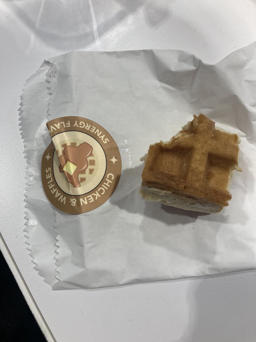Chicken and Waffles ice cream sandwich.  I hate that I don’t hate it. #IFT2023