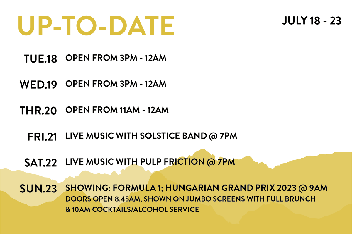 SchulzBrauBC's tweet photo. Live Music &amp; Watch Parties happening this week!🎶 Join us for the fun times and grab a beer or a bite of brunch!🍻🍳 Prost!😍

#schulzbrau #germanbrewery #formula1 #livemusic #knoxmusic #brunch #craftbeer #lovebeer #beer #grandprix #pulpfriction #solsticeband #localbrewery https://t.co/qe9nDIS4VE