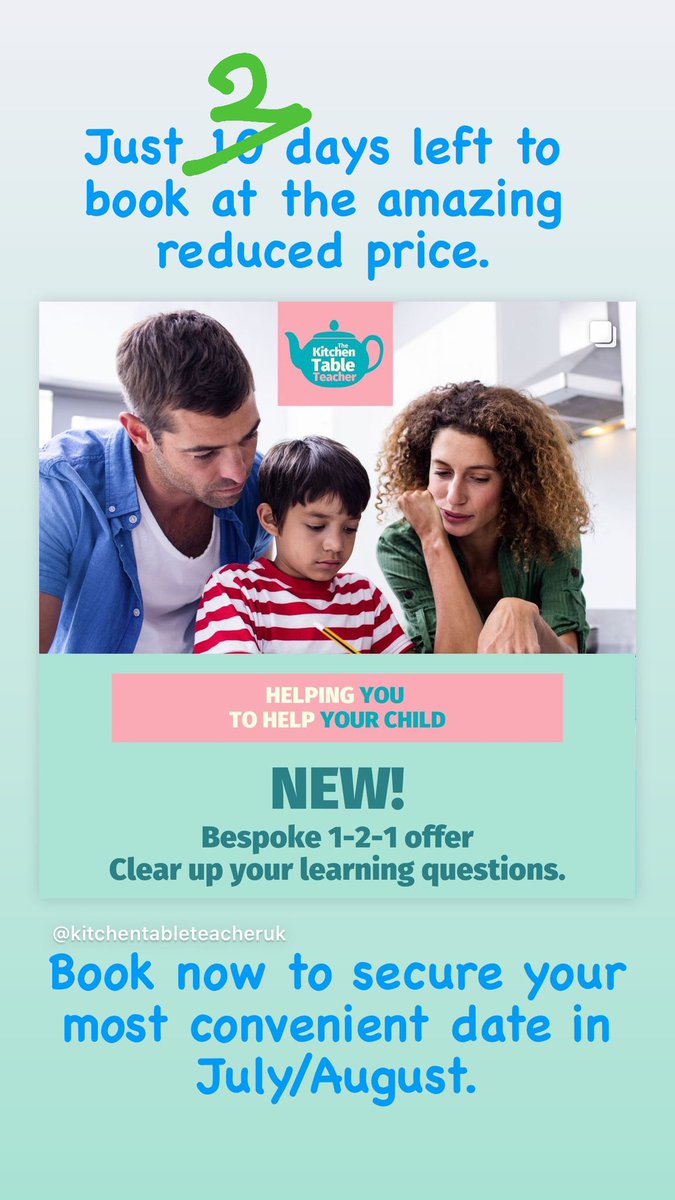 2 days left to book at this incredible price. 
Do it now…

linktr.ee/kitchentablete…