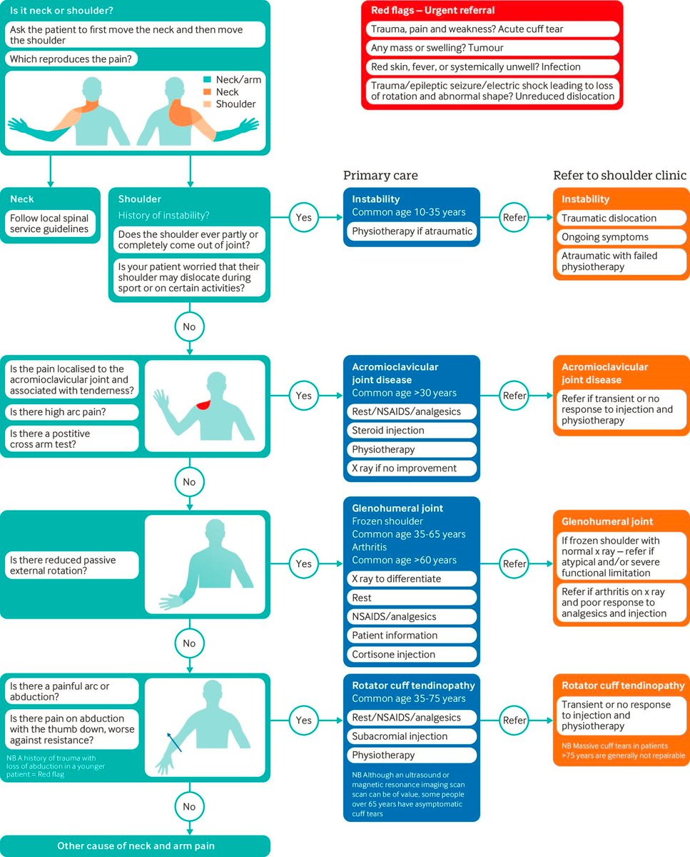 Just published in “British Medical Journal” by Murphy &amp; Bintcliffe (2023) 🔥

Assessment of shoulder pain in primary care 🙋🙋‍♀️

pubmed.ncbi.nlm.nih.gov/37419617/

👇👇👇