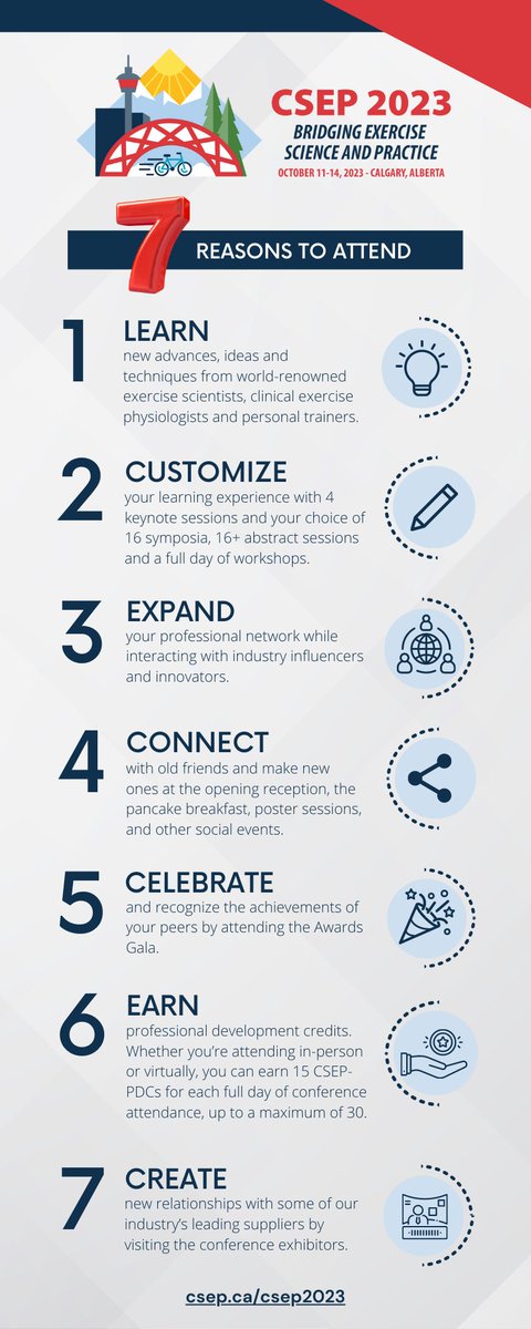 From thought-provoking sessions &amp; expert presenters, to celebrating the achievements of your peers, there's something for everyone at #CSEP2023.

Here are 7 reasons why you won't want to miss out!

Register by July 31 for a chance to WIN a $500 gift card: buff.ly/3Wt3JI8