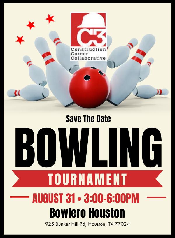 It's almost time for C3's First Bowling Tournament at Bowlero on August 31st! Space is limited so act now! Learn more and register at conta.cc/45nSvc2