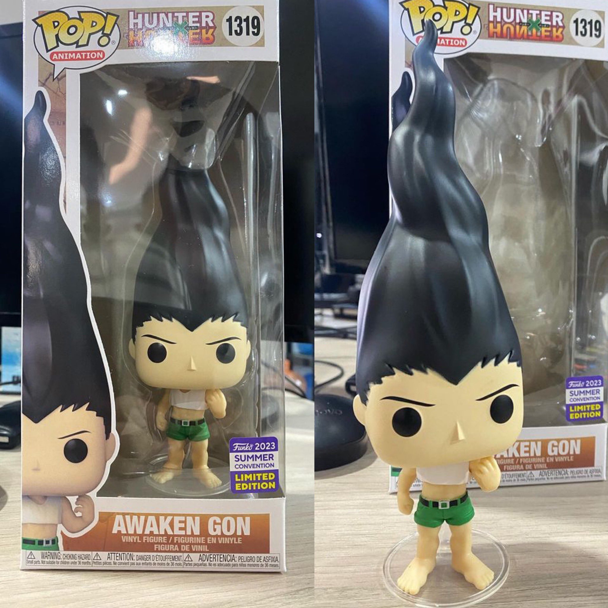 Hunter x Hunter Super Awaken Gon Pop Funko SDCC 2023 Shared Sticker In Hand