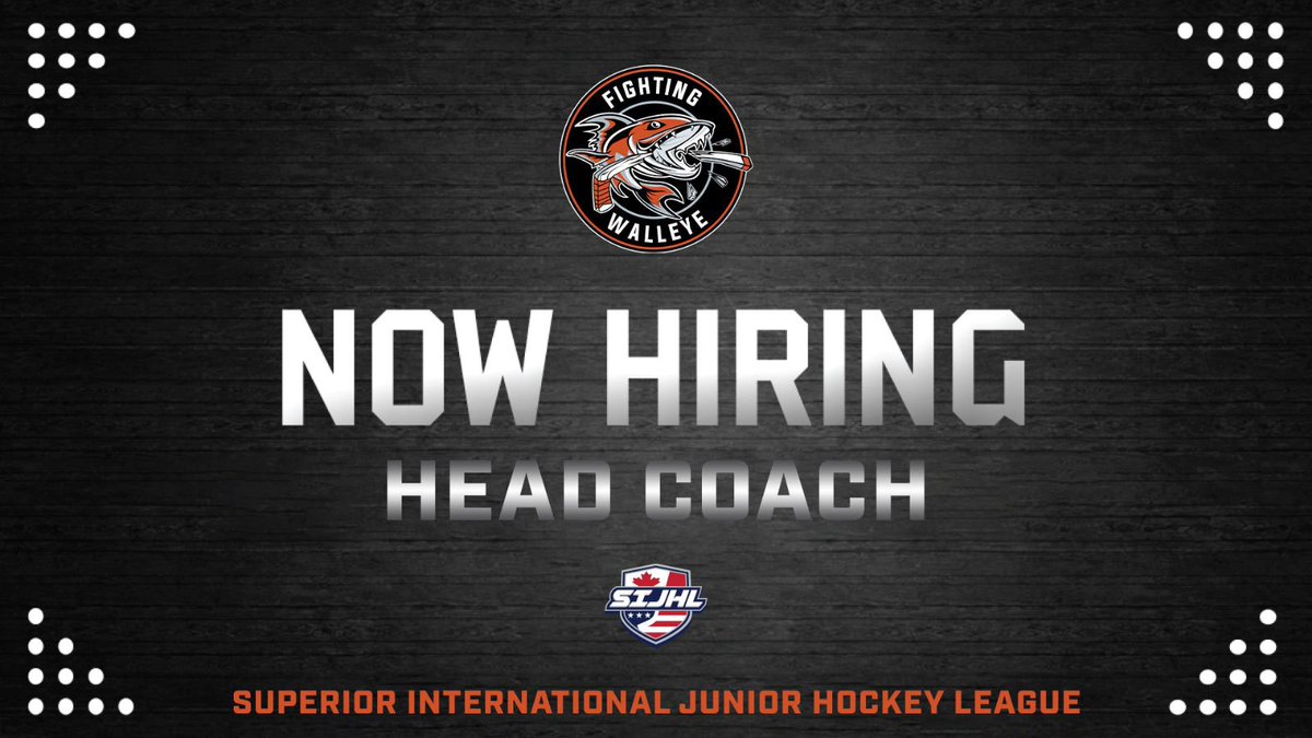 🚨Kam River Fighting Walleye seeking full-time head coach🚨

Competitive wage, accommodations provided. 

Candidates must have HP-1 certification. 

Interested candidates, please forward enquiries/resumes to gm@fightingwalleye.com