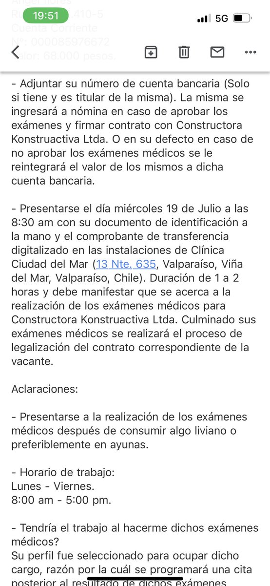 _Negriis's tweet photo. **** ALERTA ESTAFA ****
@santander @ciudaddelmar 

Me llegó este correo pidiendo cierta cantidad de dinero para exámenes 

#viñadelmar #estafa https://t.co/2PbzIuh9QB