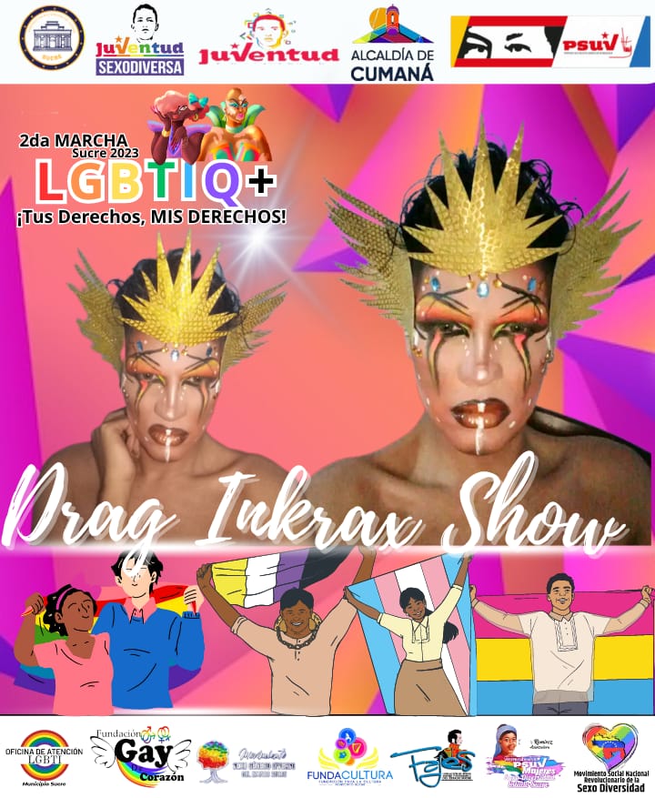 Faltan 2 Días 🏳️‍🌈🥳

En esta oportunidad te presentamos quienes nos acompañaran en esta 2da Marcha del Orgullo LGBTIQ+ del Estado Sucre, el es Drag Inkrax Show quien nos sorprendera con un mega espectáculo.

¿Estás Preparadx?

NOS VEMOS EL MIERCOLES.