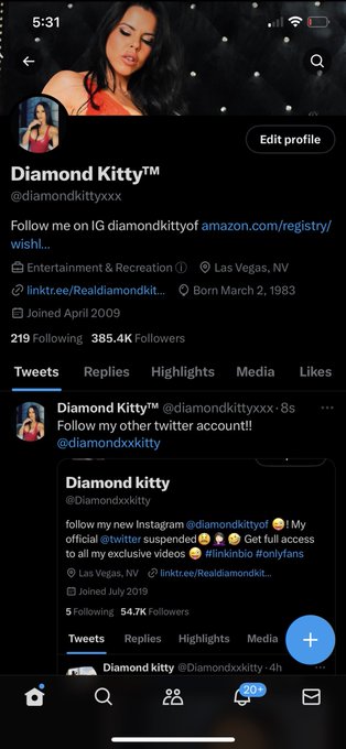 Follow my old twitter account!! Im backkk!! @diamondkittyxxx https://t.co/d3lysBtY03<a class="tags" target="_blank" title="On Twitter" href="/?out=eyJ0eXAiOiJKV1QiLCJhbGciOiJIUzUxMiJ9.eyJpYXQiOjE3MjE0NzE3OTQsImlzcyI6InR3cG9ybnN0YXJzLmNvbSIsIm5iZiI6MTcyMTQ3MTc5NCwiZXhwIjoxNzUzMDA3Nzk0LCJyZWRpcmVjdF91cmwiOiJodHRwczovL3R3aXR0ZXIuY29tL2RpYW1vbmRraXR0eXh4eCJ9.PqpXLiY-bUrguEto8ljjMxUqU0J6TXM4LuGtHHGVquYNU_ZS05uJtTTalC1UhwCzo_AS3ZxKSFzBXHEqs0UIXw">@diamondkittyxxx</a><a href="/tag/instagram"class="tags"><span>#instagram</span></a>