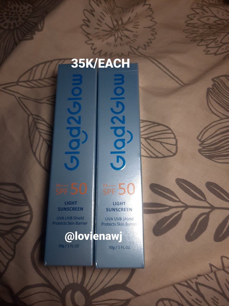 lovienawj's tweet photo. want to sell sunscreen glad2glow ultra light gel sealed / segel 

• 35K/EACH  
📍 Jatim / Jawa timur
bisa oren yaa, exp masih 2026

t. wts sell skincare sunscreen ss glad2glow g2g original ori sealed baru 30gr https://t.co/c5EwIjzFlm