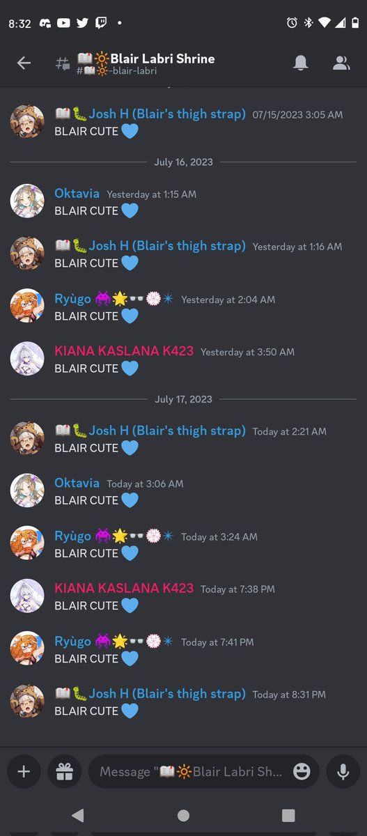 JoshHartmann21's tweet photo. Us Bookworms have been doing this since the graduation! ๐
#CodeX
#Blairlabri
#Vtuber https://t.co/tnhaCseZjS