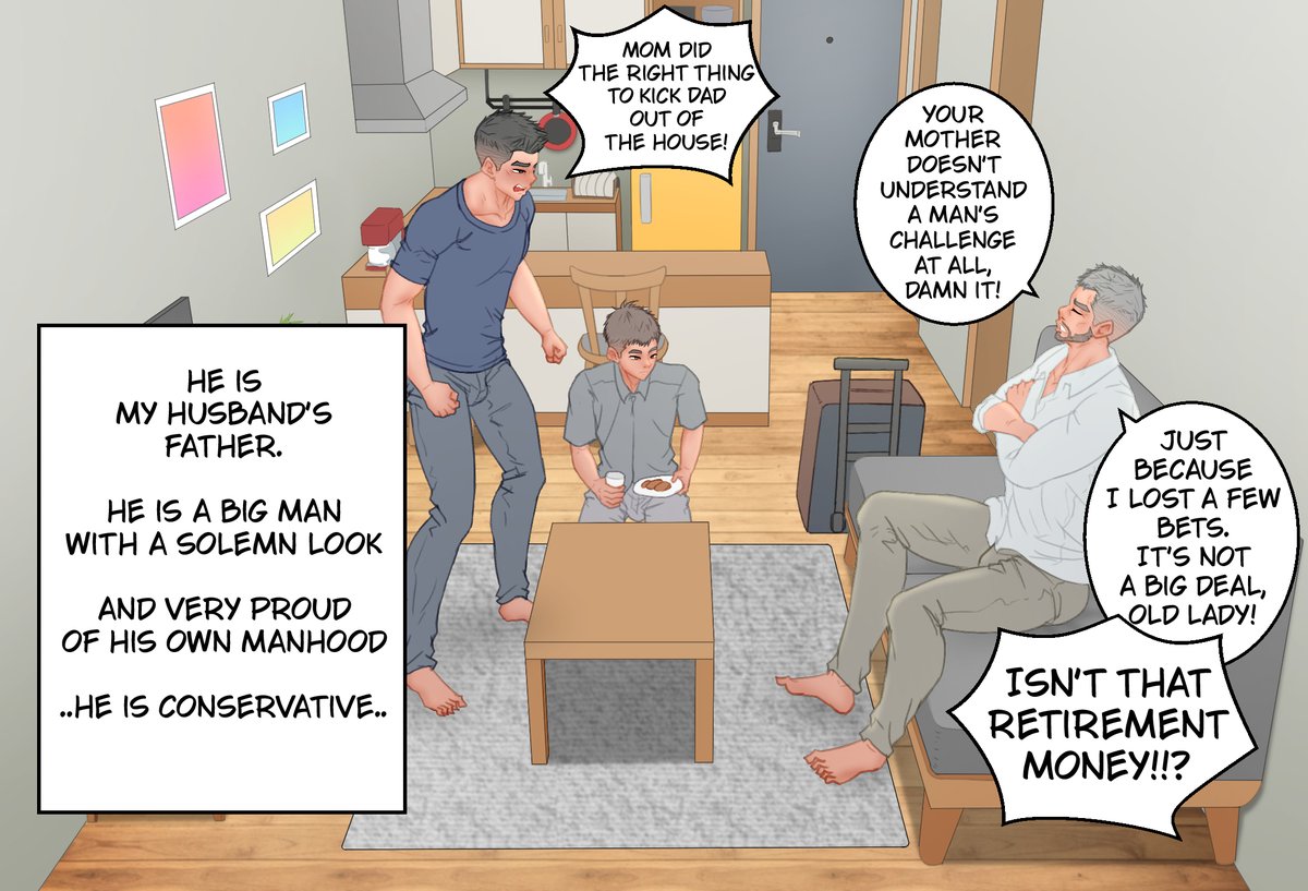 Uoojunn's tweet photo. [Short Comics] Married Life 
"Prove Love to father-in-law" 
[Language : English] JPEG = 35 Page! +Animated MP4 File (No Sound) + GIF File https://t.co/L5htSYJo9J