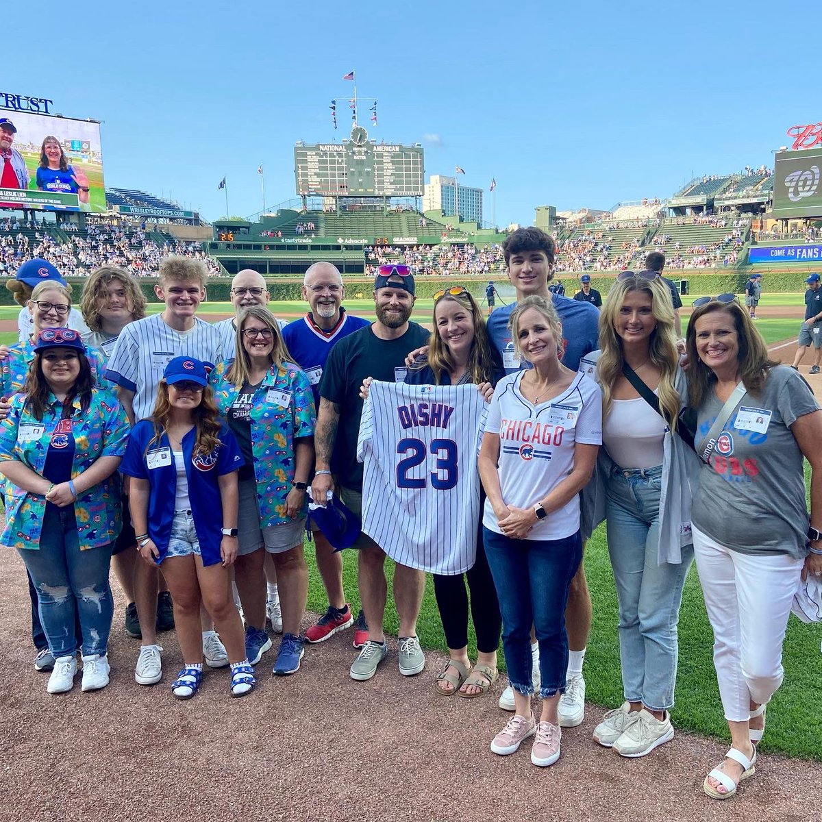 Tonight, a group of more than 60 friends, family members and colleagues attended the <a href="/Cubs/">Chicago Cubs</a> game at Wrigley Field to honor the memory of lifelong fan Tricia Eshleman, a Labor &amp; Delivery nurse at Advocate Lutheran General Hospital who lost her battle with cancer earlier this year.