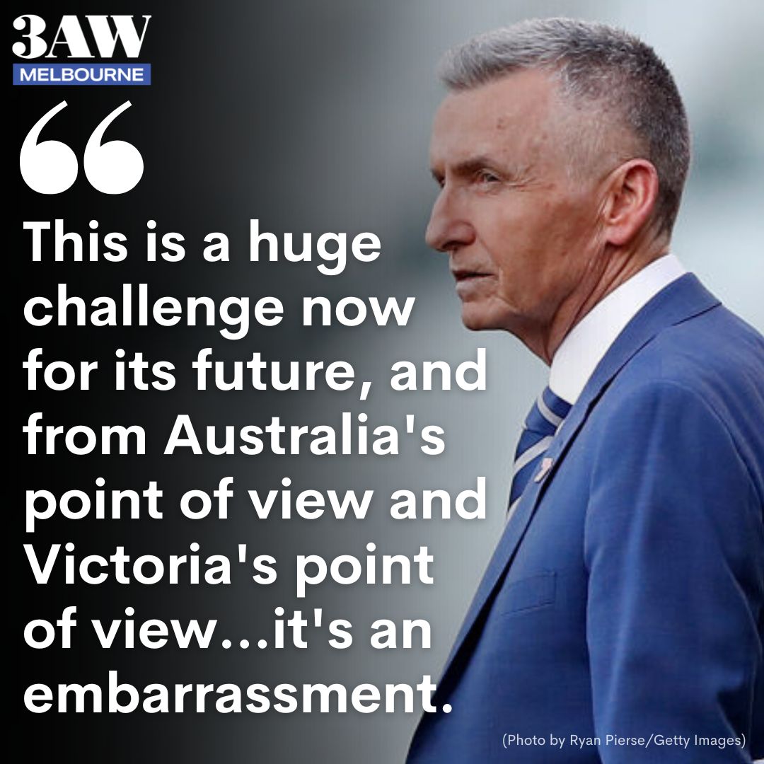 Legendary broadcaster Bruce McAvaney didn't mince his words here 👀

Hear his full reaction to the state government's bombshell decision to scrap the 2026 Commonwealth Games 👉 fal.cn/3zXBD