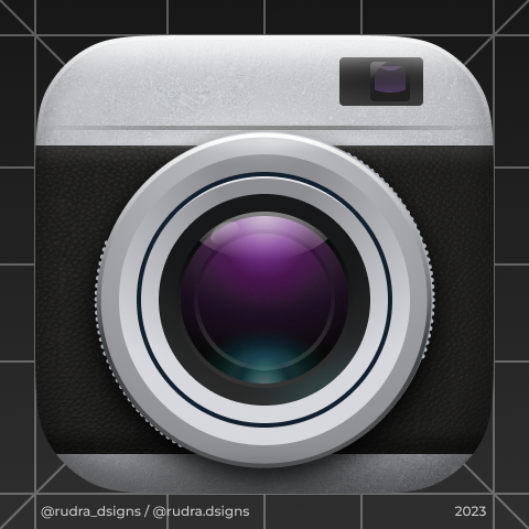 rud_dudd's tweet image. Day 56/100 of making iOS icons. Finally got to the camera app. Inspired by #Leica 
#iOSicons #ProductDesign #UIUXdesign #AppIcons #DesignInspiration #DigitalDesign #CreativeIcons #IconDesign #AppDesign #GraphicDesign