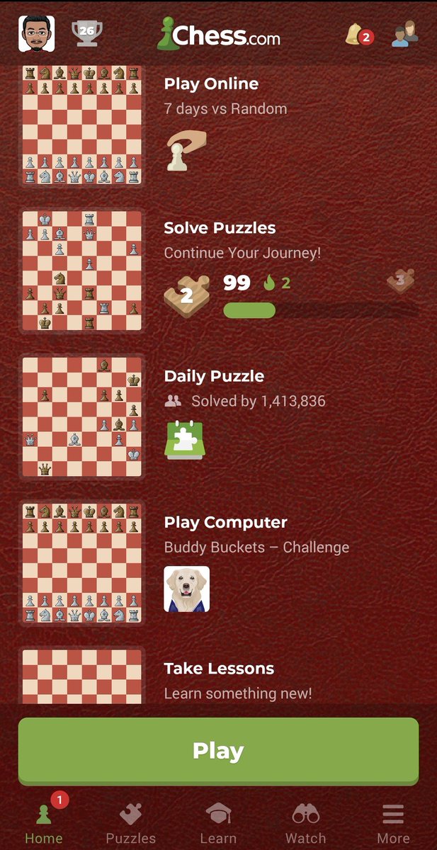 mrleebooks's tweet photo. Love these new #chess features on @chesscom app! Especially the puzzle solving journey. Buddy Buckets wasn't ready for that smoke. 😁 #ChessConnect #check https://t.co/4bEv2ycwwZ