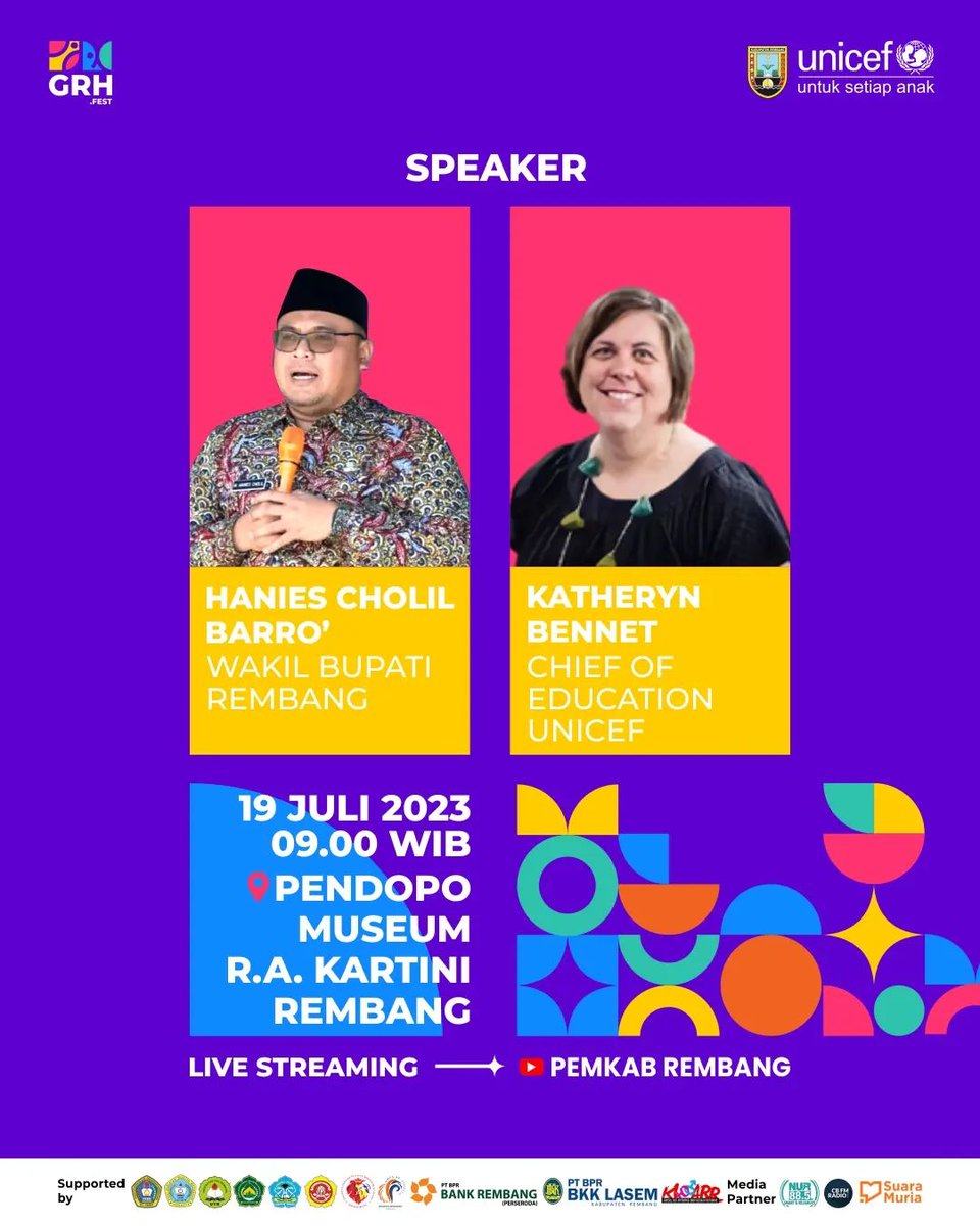 Woro - Woro 
'Showcase Gerakan Remaja Hebat Fest' - 19 Juli 2023, Jam 09.00 s/d selesai di Pendopo Museum RA. Kartini Rembang 

datang &amp; saksikan ya lur 😘 <a href="/bupati_rbg/">Abdul Hafidz</a> <a href="/GusHanies/">Mochamad Hanies Cholil</a>
instagram.com/p/CuyOXjZxovM/…