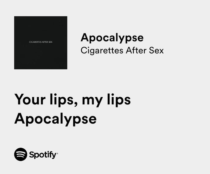 cigarettes after sex / apocalypse
