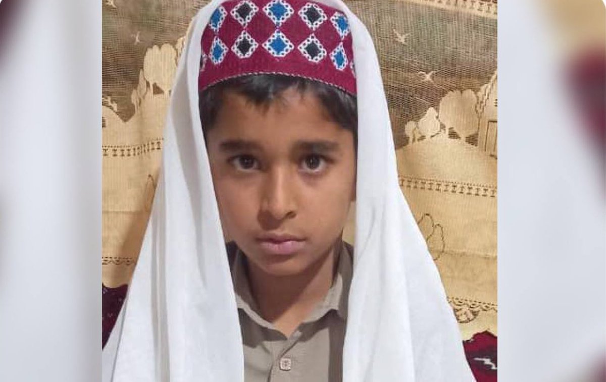 A Baloch child was arrested by security forces in Khash. Abuzar Rigi, 13, was arrested and was moved to an unspecified location and his whereabouts is unknown.
The reason for the arrest of this Baloch child is not available.
#مهسا_امينی 
#ابوذر_ریگی
