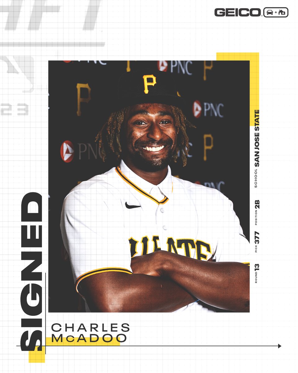 YoungBucsPIT's tweet photo. Welcome to the @Pirates, Charles! https://t.co/yi4RD90vLo