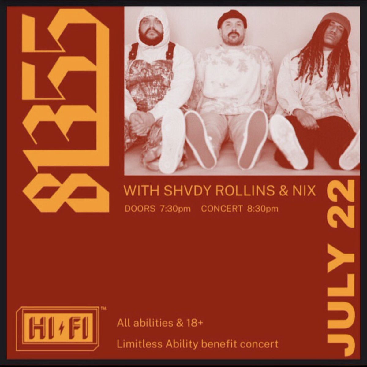81355 (@81355ing) on Twitter photo HELLO WORLD 👋🏾 🌎 We are excited for our next show this Saturday! Come kick it with us at <a href="/thehifiindy/">HI-FI | HI-FI Annex</a> for a Benefit Concert for Limitless Ability Indiana - Cop your tickets now! wl.seetickets.us/event/Limitles… HELLO WORLD 👋🏾 🌎 We are excited for our next show this Saturday! Come kick it with us at <a href="/thehifiindy/">HI-FI | HI-FI Annex</a> for a Benefit Concert for Limitless Ability Indiana - Cop your tickets now! wl.seetickets.us/event/Limitles…