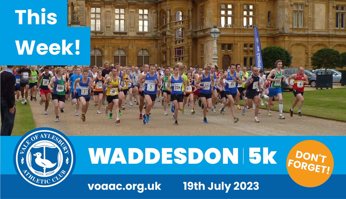 🏃‍♀️ This Wednesday! 🏃🏿‍♂️

Less than 48 hours to go until the Waddesdon 5k race!

Don’t forget to enter either before (link in bio) or on the night!

Link in bio for pre-race info and entry.

Race start: 7:30pm

#waddesdon 
#waddesdonmanor 
#5km