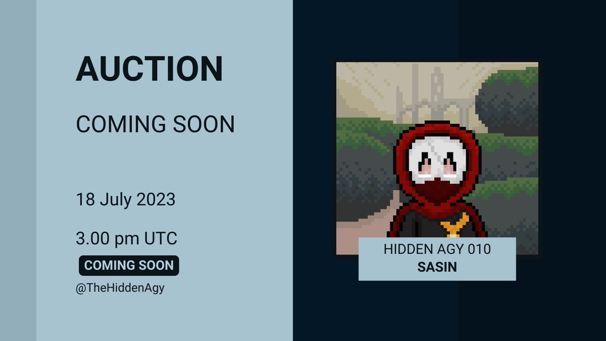 It's that time again, A collection of 1of1 Hidden Agy's hiding in the agyverse, will you find 1 and uncover their journey to learn more about their stories...
🚨Agy 010 auction🚨
Details below 👇