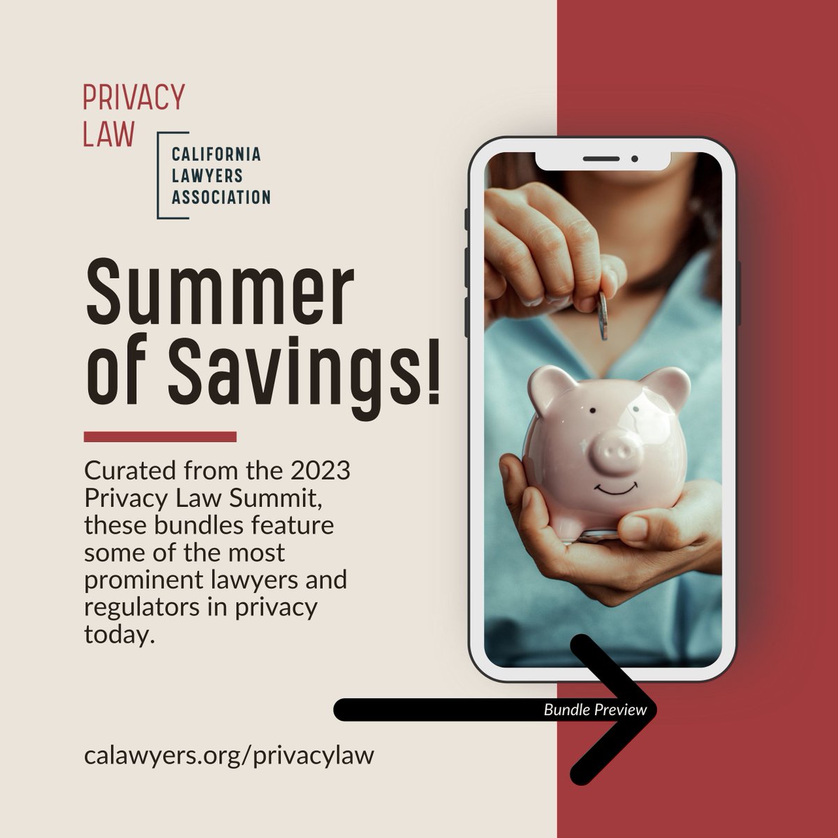 CALawyersOrg's tweet image. Welcome to the Summer of Savings- #PrivacyLaw style! 🌞🔒💰

Stay ahead on the hottest privacy law trends while enjoying your summer with our exclusive bundles! 📈🔥

@CLAPrivacyLaw curated three incredible bundles from our 2023 Privacy Law Summit that features some of the most
