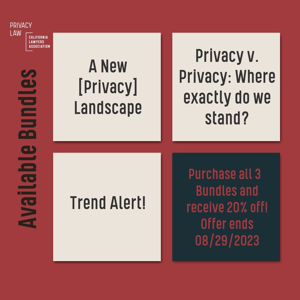 CALawyersOrg's tweet image. Welcome to the Summer of Savings- #PrivacyLaw style! 🌞🔒💰

Stay ahead on the hottest privacy law trends while enjoying your summer with our exclusive bundles! 📈🔥

@CLAPrivacyLaw curated three incredible bundles from our 2023 Privacy Law Summit that features some of the most