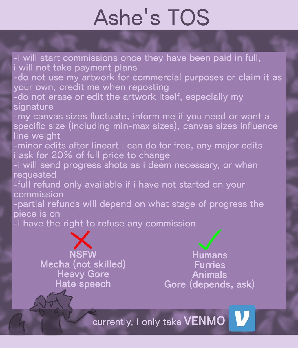 Ashe_Hallows's tweet photo. 🎉 hey hey! my c0mmissi0ns are open!! 🎉
my prices and tos are in the attached images. please contact me via my tumblr or discord (ashe_hallows) if you're interested! also, check the final image for a brief disclaimer! https://t.co/WDWeeNE33D