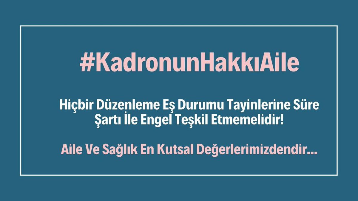 Kadroyu ailemize kavuşmak için istedik. Sandığımız gibi mağduriyet yaşanmayacak herkes batıya tayin istemeyecek benim gibi birçok kişi doğu ve deprem bölgesine tayin isteyecek! <a href="/Yusuf__Tekin/">Yusuf Tekin</a> <a href="/kemalsamlioglu/">Kemal ŞAMLIOĞLU</a> <a href="/cftcblnt/">Bülent ÇİFTCİ</a> <a href="/ibrahimyumakli/">İbrahim Yumaklı</a> 
#KadronunHakkıAile