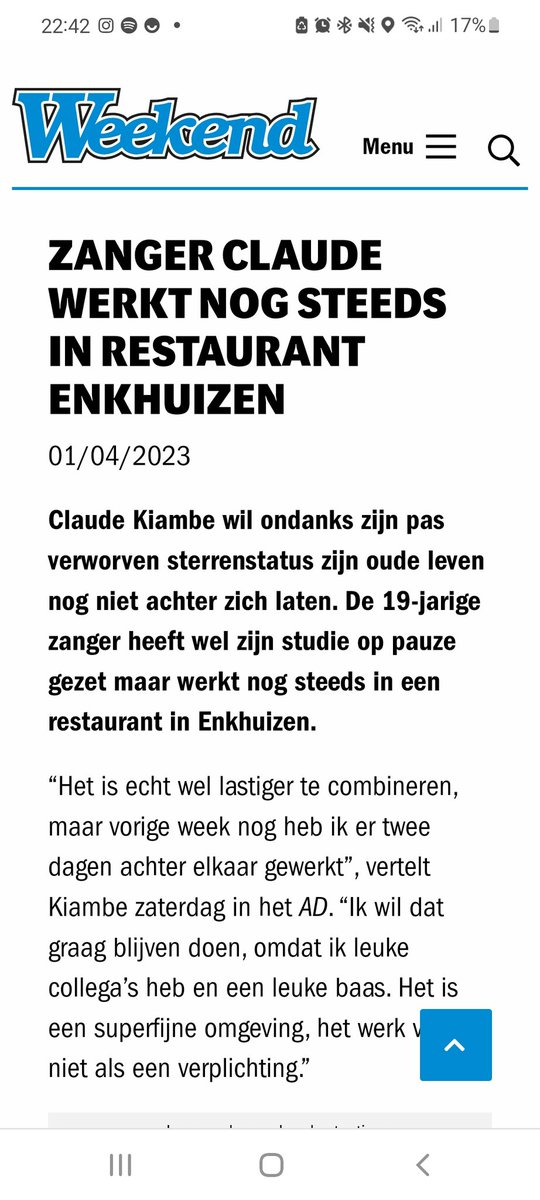 Zanger Claude en zijn tweebaans overpeinzingen!