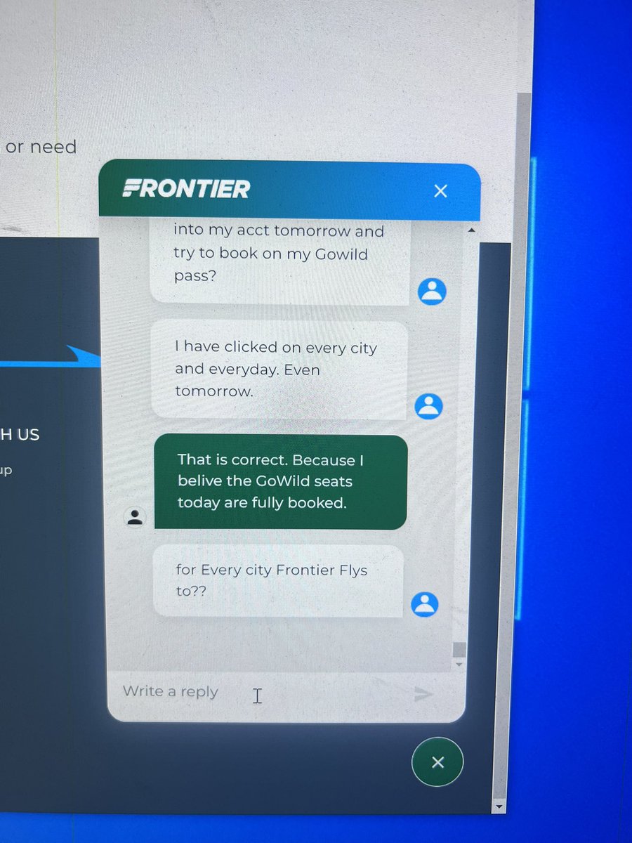 mmajocelyn's tweet photo. This is what customer service will tell you to do. @FrontierCare @FlyFrontier https://t.co/MD1RQGjU1v